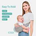 Baby Carrier - Ergonomic, Cozy and Lightweight Carrier for 0-36 Months, Effortless to Put On, Ideal for Hands-Free Parenting,Lightweight and Travel-Friendly Newborn Baby Carrier-Light Grey