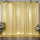 Outpain 10x10ft Gold Sequin Backdrop Curtains -Heavy Duty Gold Photography Backdrops with Non-Shedding Glitter, Wrinkle-Free Stage Drapes for Wedding/Christmas/Studio Shoots (5x10ft 2 Panels)