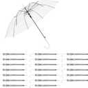 20 Pack Clear Umbrellas for Wedding Guests, Bulk Wedding Umbrellas for Outdoor Ceremony & Events, Auto Open Transparent Stick Umbrella with J Hook Handle for Photos, Light Rain Backup