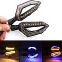 evomosa Universal 10mm Motorcycle 12 LED Turn Signal Lights Blinker Front Rear Lights Indicator