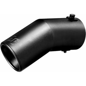 Black Exhaust tip - Fit 1.5 to 2 Inch Exhaust Tail Pipe Diameter- Black Coated Stainless Steel - Car Muffler Tips