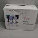 Plastic Wine Glasses, Plastic Goblets Vintage Style Cordial Unbreakable Drinking Glasses for Wedding Reception, Grand Event Party Supplies, Easte (48, Blue)