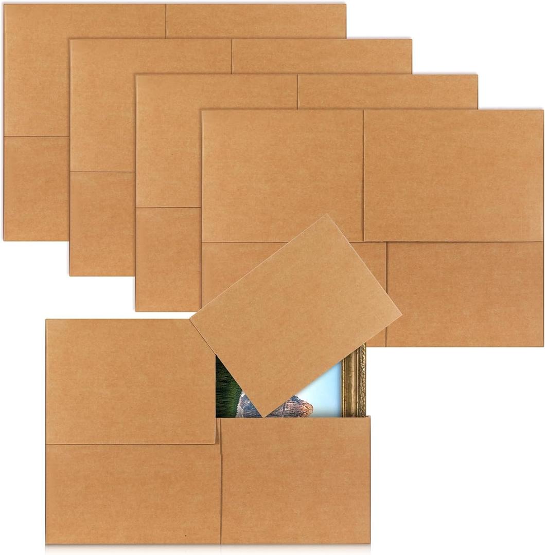 5 Sets 20 Pcs Large TV Picture Mirror Moving Boxes, 60" x 40" x 4"
