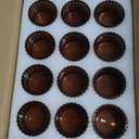 VOHO Amber Tealight Candle Holder Set of 12, 2'' x 1.4'' Glass Brown Small Votive Candle Holders Home Decoration, Clear Tealight Candles Holder for Table Centerpieces and Wedding Decor