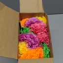 Zeyune 4 Pcs Artificial Marigold Flowers Bunch Day of The Dead Fake Marigold Bulk Silk Bushes Dia de Muertos for Day of The Dead Decoration Fake Orange Halloween Flowers for Party Wedding (Orange)