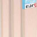 U.S. Art Supply 06" x 24" Unfinished Cradled Wood Panels for Painting, Studio 3/4" Deep (3 Pack) - Artist Depth Birch Wooden Wall Canvases - Mixed-Media Craft, Acrylic, Oil, Encaustic, Paint Pouring