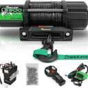 STIMULATER 5500LB ATV/UTV Winch,12V Electric Winch,Winch with 1/4'' x 50' Synthetic Rope,with Wireless Remote and Wired Switch,with Hawse Fairlead&Hook,IP67 Waterproof,Suitable for Most ATVs and UTVs