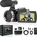 Camcorder Video Camera 4K 48MP 60FPS 21X Digital Zoom Vlogging Camera for YouTube, 3.0'' 270 Rotatable Screen Video Camera with 64 GB SD Card, HDMI Cable, External Mic, Remote Control, 2 Batteries