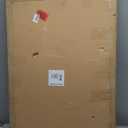 ULIKE Rectangular Wood Mirror with Natural Wooden Bead Frame, 24x36 Inch Rustic Farmhouse Wall Mirror for Bathroom Nursery Bedroom Living Room Brown