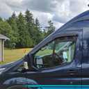 Aluminum Front Door Window Vents (Pair) for Ford Transit Van 2015-2026, Keeps Bugs Out Let Breeze in,Black