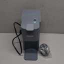 Mini Hot and Iced Coffee Maker Single Serve, for K Cup and Ground, 6 to 14 Oz Brew Sizes, with Recipe Book, for Home, Travel, RV, Office and Dorm, Elegant Gray