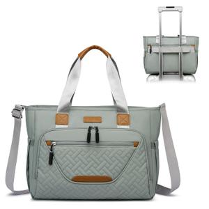 Diaper Bag Tote, Baby Diaper Bag for Mom with 16" Laptop Compartment, Travel Baby Bag for Easy to Carry of Wet Wipe & Bottles (Morandi Grey)