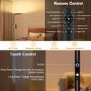 Floor Lamps for Living Room, 36W/2600LM Super Bright LED Floor Lamp with Remote and Touch Control, Stepless Dimmable 69" Tall Standing Lamp with 350 Rotating Head for Bedroom Office