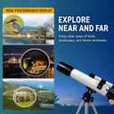 Telescope for Kids 8-12, 100x Magnification Beginner Kids Telescope