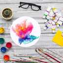 TaoBary 60 Pack Watercolor Paper Round 250 GSM Cold Pressed Watercolor Paper 12 Inch Diameter Ideal for Most Wet and Dry Media, Ideal for Beginners, Artists and Specialists
