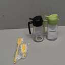 2pcs Oil Sprayer for Cooking, 16oz/470ml Oil Dispenser for Kitchen, 2 in 1 Olive Oil Dispenser Bottle for Kitchen Gadgets, Air Fryer, Salad, BBQ (Black, Green)