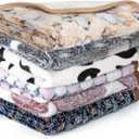 6 Pcs Absorbent Guinea Pig Blankets Washable Small Animal Fleece Bedding Cage Liners Reusable Pet Pee Pad Sleep Mat Pad Cover for Hamster Ferret Rabbit Chinchilla Hedgehog (16"x24") (Black)