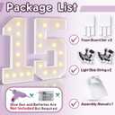 Light Up Numbers 4FT, Number 70 Light Up Sign Marquee Numbers 4 Feet Tall, Large 70 Marquee Number for 70th Birthday Party Decorations Mosaic Número