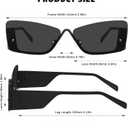 Retro Cat Eye Square Sunglasses for Women Trendy Metal Frame Vintage UV400 Protection FZN901