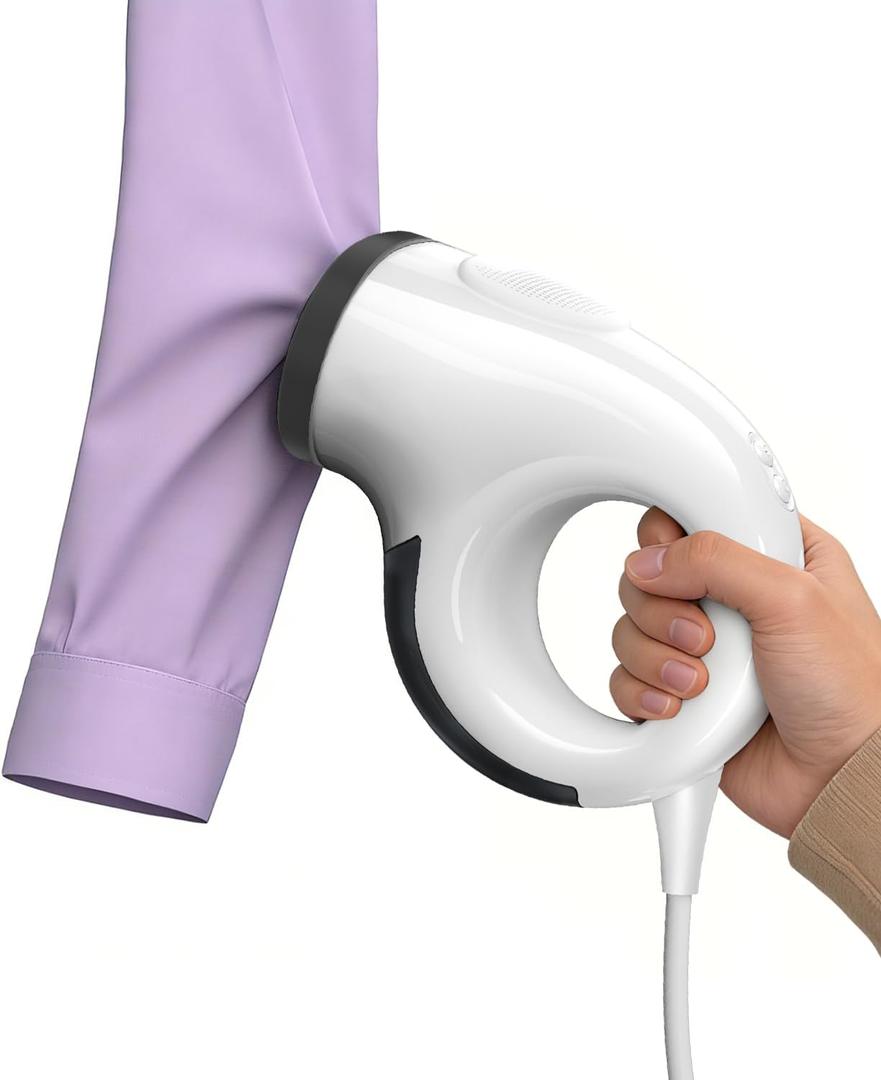 Vacuum Steamer for Clothes Handheld Clothes Steamer with 2800Pa Suction & 25s Heat-Up No-Drip Garment Steamers Suction Steam Iron Alternative Compact Steam Travel Iron with Base & Bag
