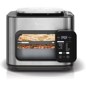 Ninja Combi All-in-One Multicooker, Oven, & Air Fryer, Complete Meals in 15 Mins, 14-in-1 Functions, Combi Cooker + Air Fry, Bake, Roast, Slow Cook and More, 3 Accessories, Stainless Steel, SFP701, 14.92 X 15.43 X 13.11