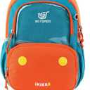 SKYSPER Small Toddler Backpack with Safety Anti-lost Leash Kids Travel Daypack for Preschool Kindergarten for Boys Girls (Orange/Green)