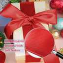 1-1/2 inch Red Ribbon for Gift Wrapping, Satin Fabric Ribbon for Crafts, Christmas Tree, Valentines, Bows Bouquet, Floral, Hair Birthday Decoration 25 Yards