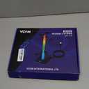 VCOM RGB Gaming Headphones Stand with 2 USB Ports, Pink Headset Stand with 10 Light Modes and Non-Slip Rubber, Suitable for PC Desk Accessories Gamers Gift(Pink)