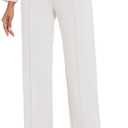 Women's Dress Pants Stretchy Business Casual Work Pants Straight Leg Slacks for Office (4)
