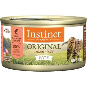 Instinct Original Pate Wet Cat Food, Grain Free Recipe - Real Salmon, 3 Ounce (Pack of 24)