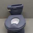Ingenuity My Size Potty Pro in Blue, Infant Potty Training Toilet, Lifelike Flushing Sound, for Ages 18 Months, Up to 50 Pounds