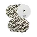 SHDIATOOL 7Pcs 4 Inch Dry Diamond Polishing Pads White Buff for Granite Marble Stone Countertops Grinding Disc Pads