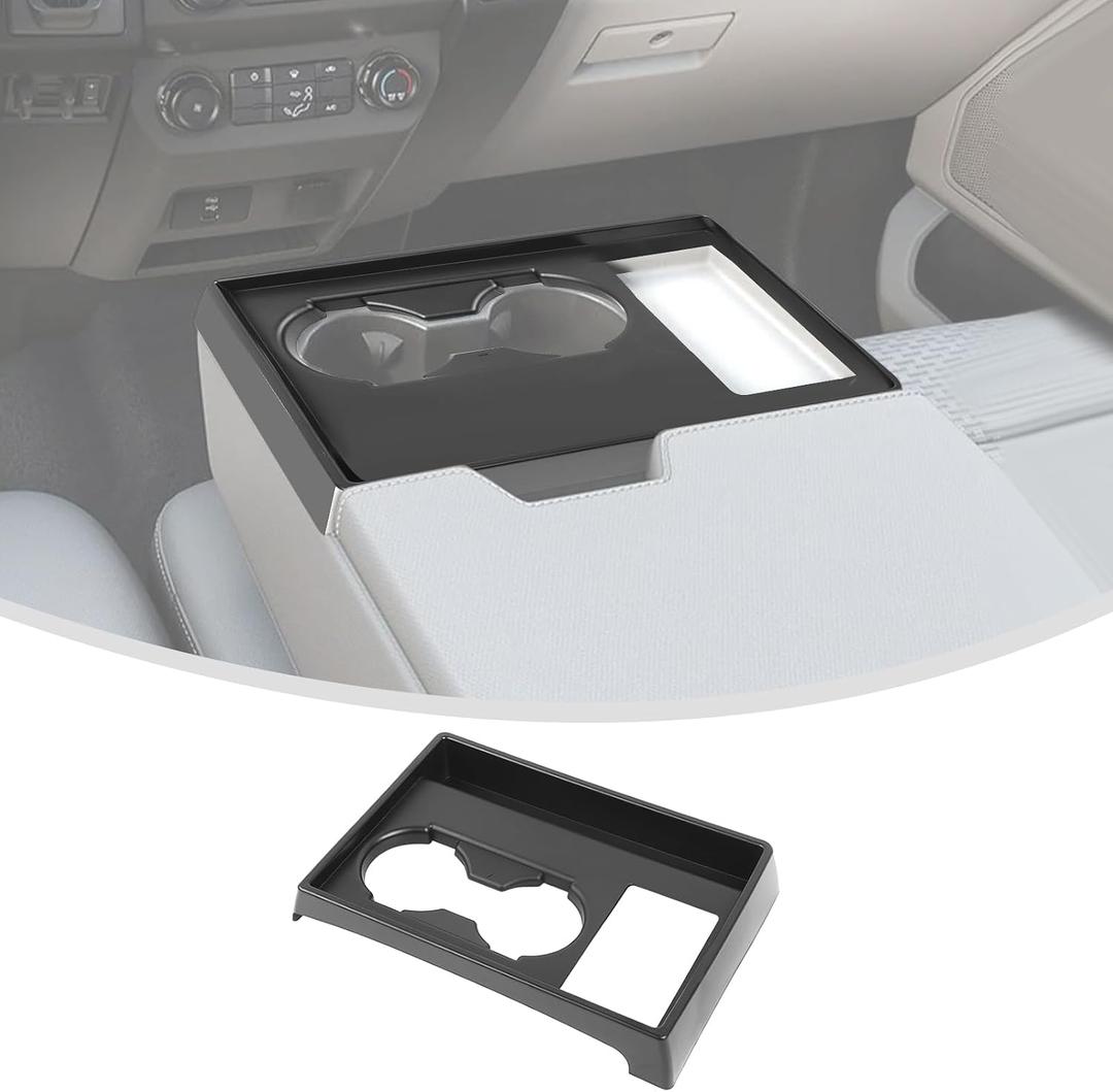 Linskip Jump Seat Console Organizer Tray Compatible with 2015-2020 F150 XL & XLT Base & 2017-2022 Ford F250 F350 F450 F550 XL & XLT Base, Seat Cup Holder Organizer Tray, Interior Accessories