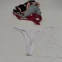 FINETOO 9 Pack G-String Thongs for Women Cotton Panties Stretch T-back Tangas Low Rise Hipster Underwear Sexy, S-XL