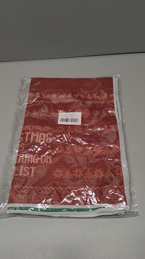 JFFTLL Red and Green Christmas Kitchen Towels, Xmas Dish Tea Towels for Kitchen Decor, I Have Everything I Want for Christmas Decorative Hand Towel for Bathroom, 16x24 Inch Set of 2