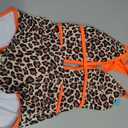 Popvil Women One Piece Swimsuit 2026 Tummy Control Sexy Cutout Neon Color Block Bathing Suit Slimming Adjustable Swimwear (Orange, S)