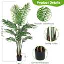 5.2FT Artificial Realistic Large Palm Tree 11 Leaves Faux Palm Potted Plant