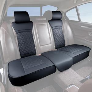 Rear Bench Seat Cover for ToyotaLeather Waterproof Back Seat Protector Custom Fit Toyota Tacoma Rav4 Corolla Camry Tundra Venza Corolla Cross,Black