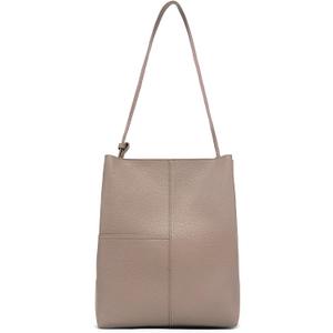 NEWBELLA Women's Vegan Leather Structured Bucket Bag | Lightweight