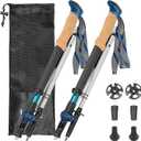 Trekking Poles, Collapsible Hiking Poles,Lightweight and Compact Walking Sticks with Adjustable Height for Men and Women
