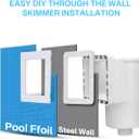 284102 Standard Thru-Wall Skimmer w/Return Fitting for Above Ground Swimming Pools-Opening Width 6" Fits All Standard Pool Wall Cutouts