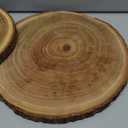 Nicunom 2 Pack Large Wood Slices for Centerpieces, 9"-10"/11"-12" Natural Wood Slabs Round Tree Slices Wooden Cheese Server, Rustic Wood Centerpieces for Wedding Table