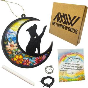 Pitbull Dog Memorial Suncatcher, Personalized Pitbull Memorial with Name Date, Rainbow Bridge Dog Sympathy Card, Dog Passing Away Gift, Loss of Dog Sympathy Gift, Bereavement Gift