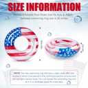 Zhanmai 250th Patriotic Inflatable Pool Float Tube Cool USA Flag Design Water Swimming Ring Floaties Inflatable Tube Pool Tubes Water Swimming Ring Floaties for Beach Lake Open Park, 36 Inch