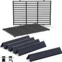 Grill Parts for Weber Spirit 300 and Spirit II 300 Series, 15.3" Flavorizer Bars & Grill Grates for Weber Spirit E-310 E-315 E-330 Series Grills with Front Control Knobs, Replace for Weber 7636 7638