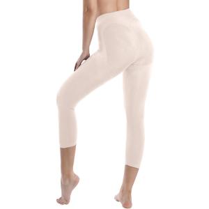 MD Women's Shapewear Legging High Waist Thigh Slimmer Tummy Control Panties Knee Length Body Shaper Butt Lift (Medium-Large, Nude)