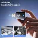 Wireless Carplay Adapter for iPhone, 2 in 1 Plug and Play Mini CarPlay and Android Auto Adapter for iOS 10 Android 11 and Above, Convert Wired Car Play to Wireless