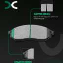 Ceramic Pads Kits,SCITOO 8pcs Brakes Pads Set fit For INFINITI For FX35,For FX37,For FX45,For G25,For G35,For G37,For M37,For M56,For Q40,For QX50,For QX70,For Nissan For 350Z,For 370Z,For Murano