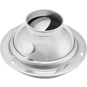 4in Adjustable Air Vent Stainless Steel Airstream Ventilation Outlet Hood Round Soffit Air Supply Easy Air Flow Ducting Hose Covers for Kitchen Bedroom Bathroom Office