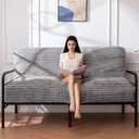 YOSHOOT 8 Inches Futon Mattress, Thick Futons Sofa Bed Couch, Floor Mattress for Adults, Shredded Foam Filling(Frame Not Included), Medium Firm, Full Size (Full(54"x75"), Grey)